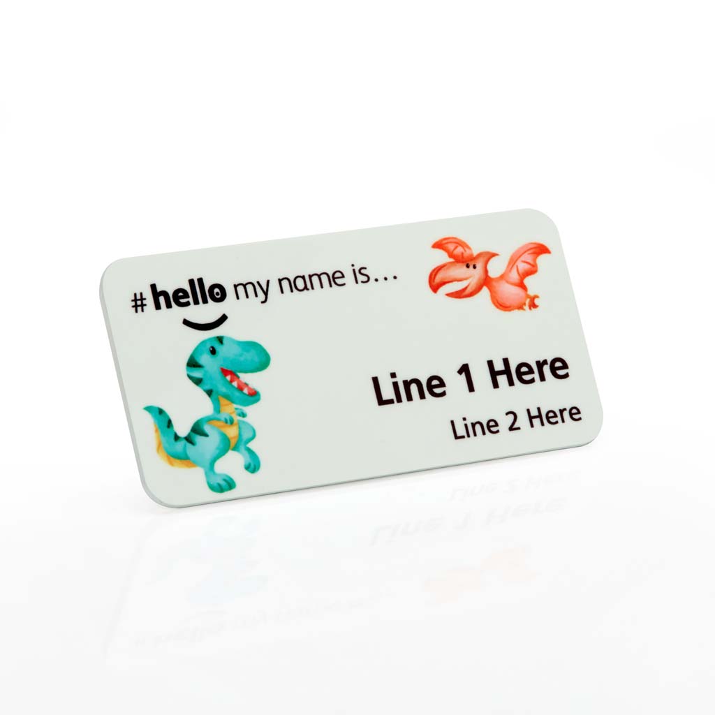 Hello My Name Is... Dinosaur Name Badge