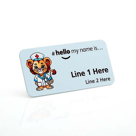 Hello My Name Is... Lion Name Badge