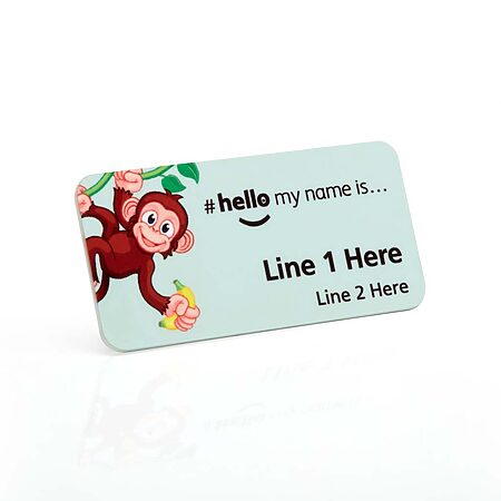 Hello My Name Is... Monkey Name Badge