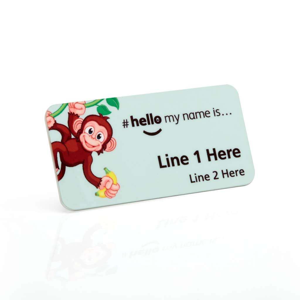 Hello My Name Is... Monkey Name Badge