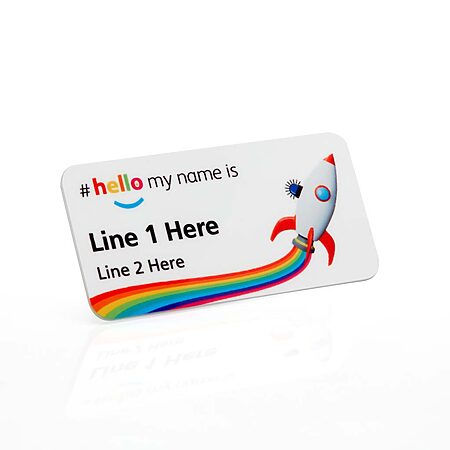 Hello My Name Is... Rocket Name Badge