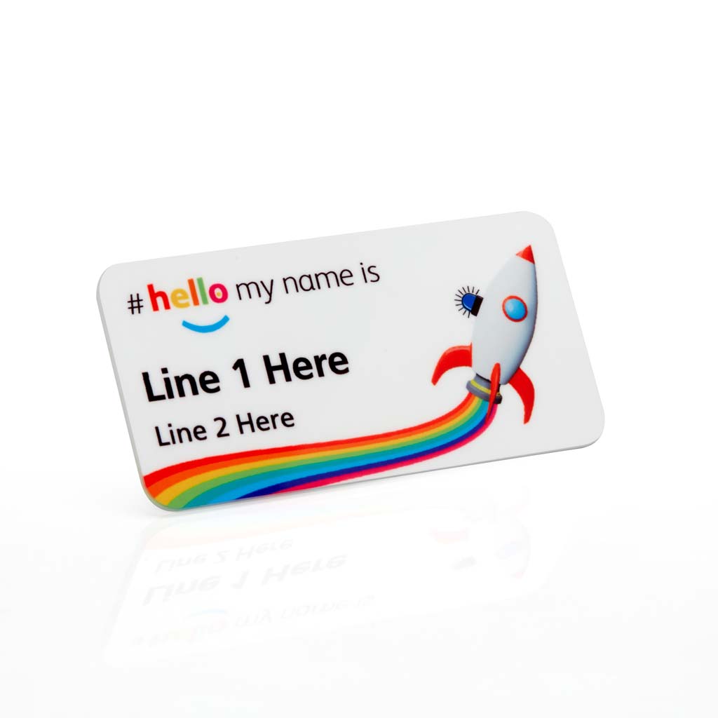 Hello My Name Is... Rocket Name Badge