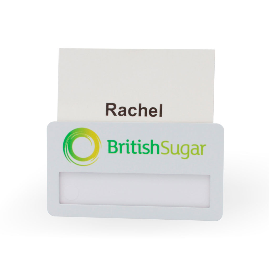 Re usable magnetic name badge