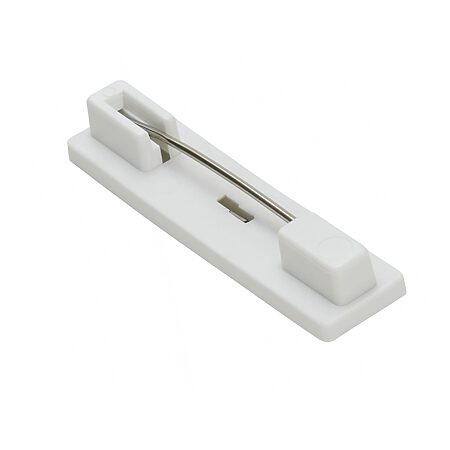 White Name Badge Pin Fixing
