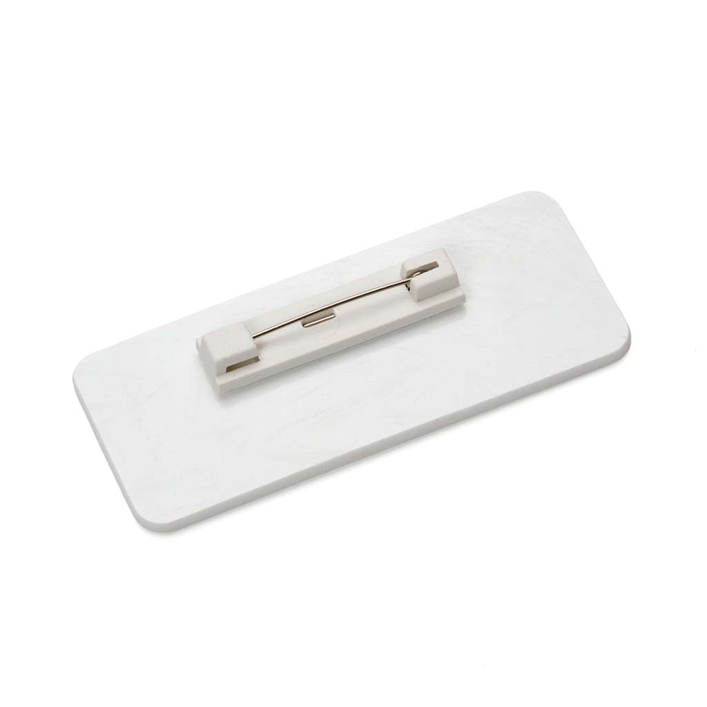 classic name badge original pin fixing