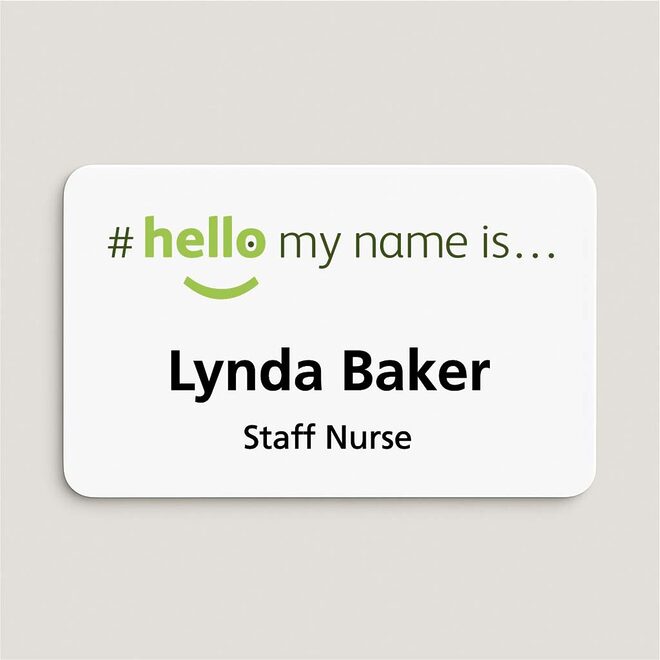 Hello My Name Is ... Badge XL | Magnetic Name Badges