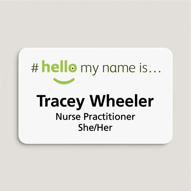 Hello My Name Is ... Badge XL | Magnetic Name Badges