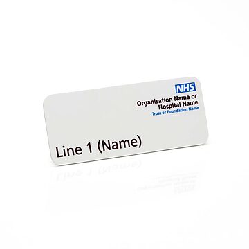 Standard Size NHS Magnetic Name Badge NHS Name Badge Standard