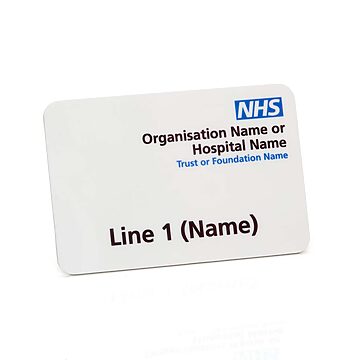 Large NHS Magnetic Name Badge NHS Magnetic Name Badge Large Size