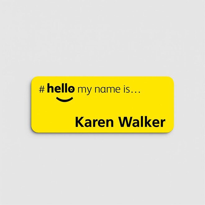 Yellow Hello My Name Is ... Badge Standard | Magnetic Name Badges